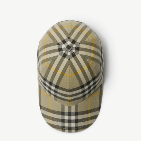 Check Cotton Baseball Cap Burberry - Picture 3 of 3